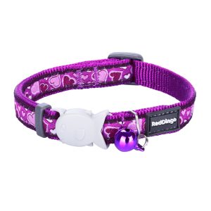 RedDingo Cat Collier Design violetXS Breezy Love violet 12mm x 20-32cm