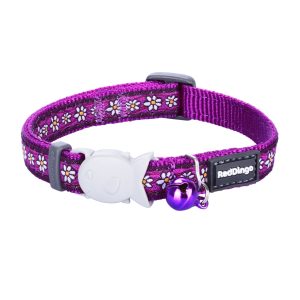 RedDingo Cat Collier Design violet XS pâquerettes violettes 12mm x 20-32cm