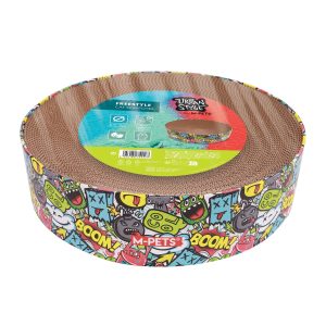 M-Pets Griffoir pour chat Freestyle D = 41 x 10 cm, carton ondulé