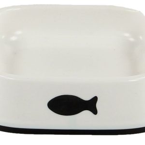 swisspet Godet p.chats Fishy 200ml blanc en plastique 13x13x4cm