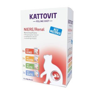 Kattovit Renal Multipaquet 12x85g 3x boeuf, 3x poulet, 3x dinde, 3x canard