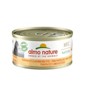 Almo HFC Natural Adult thon+crevettes 70 Aliment complémentaire pour chats,boite