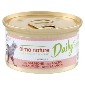 Almo Daily Adult Mousse saumon 85g boite, chats