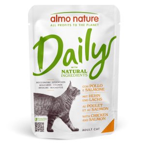 Almo Daily Adult poulet&saumon 70g Aliment complet, sachet, chats