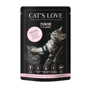 CAT`S LOVE Junior poulet 85g Aliment complet humide sachet