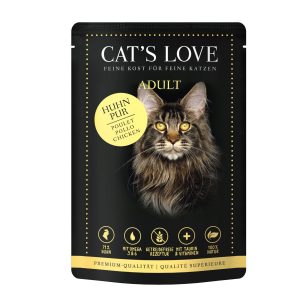 CAT`S LOVE Adulte poulet pur 85g Aliment complet humide sachet