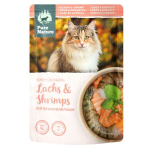 ADULT Saumon&Crevettes Cresson font 80g Aliment complet humide Sachet