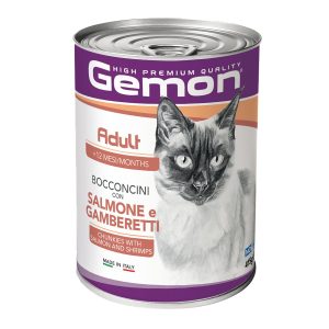 Gemon Cat Adult Salmon&Shrimps 415g nourriture humide en boîte,lachs&crevett