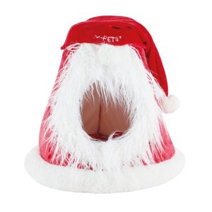 M-Pets Coussin chat chapeau de fête rouge 43 x 43 x 38 cm